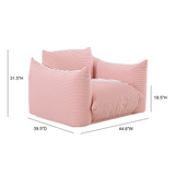 Saint Tropez Stuffed Indoor/Outdoor Armchair - Red