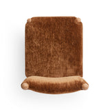 Bruno Thick Performance Chenille Straight Back Dining Chair - Bronze