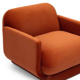 Azalea Performance Velvet Accent Chair - Rust Orange