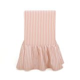 Gertrude Striped Performance Linen Skirted Dining Chair - Pink