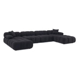 Calliope 6-piece Performance Modular U-Sectional - Black