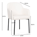 Sydney Performance Vegan Leather Armchair - Set of 2 - Cream