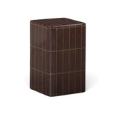 Tatiana Square Concrete Indoor/Outdoor Side Table - Maroon