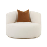 Fickle Swivel Accent Chair - Cream