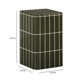 Tatiana Square Concrete Indoor/Outdoor Side Table - Forest Green