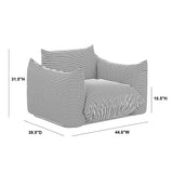 Saint Tropez Stuffed Indoor/Outdoor Armchair - Black