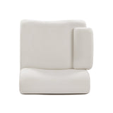 Zenith Contract-Grade Upcycled Fabric Corner Chair - Cream / LAF