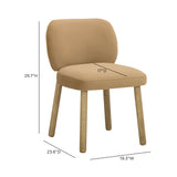 Foxy Performance Fabric Dining Chair - Camel
