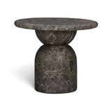 Cynthia Concrete Indoor/Outdoor Side Table - Dark Emperador Marble