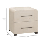 Marissa 22" Ash 2-Drawer Nightstand - Washed Ash