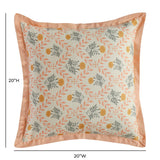 Dolce 20" Blush Pink Natural Cotton Throw Pillow - With Insert