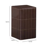 Tatiana Square Concrete Indoor/Outdoor Side Table - Maroon