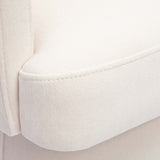 Kristen Rolling Desk Chair - Cream