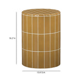 Tatiana Round Concrete Indoor/Outdoor Side Table - Ochre
