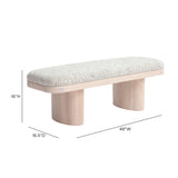 Ollie Upholstered Bench (48"-57") - Neutral Floral / 48"