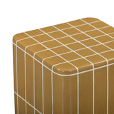 Tatiana Square Concrete Indoor/Outdoor Side Table - Ochre