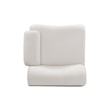 Zenith Contract-Grade Upcycled Fabric Corner Chair - Cream / RAF