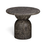 Cynthia Concrete Indoor/Outdoor Side Table - Dark Emperador Marble