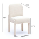Martina Performance Fabric Dining Chair - Cream