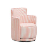 Passe Swivel Accent Chair - Pink Stripes