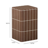 Tatiana Square Concrete Indoor/Outdoor Side Table - Terracotta