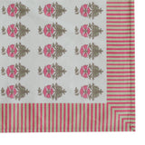 Crissy Cotton Canvas Printed Napkins - Set of 4 - Pink Vintage Floral