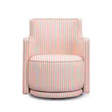 Passe Swivel Accent Chair - Pink Stripes