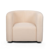 Curves Performance Velvet Swivel Accent Chair - Peach