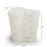 Slab Faux Terrazzo Indoor/Outdoor Side Table - Light Green