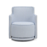 Passe Swivel Accent Chair - Blue Stripes