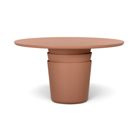 Margot 54" Indoor/Outdoor Round Dining Table - Terracotta