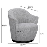 Skyla Swivel Accent Chair - Grey