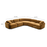 Travie 5-Piece Modular Large L-Sectional - Honey