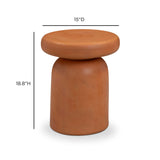 Lydia Concrete Indoor/Outdoor Side Table - Orange
