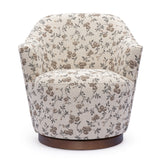 Skyla Swivel Accent Chair - Beige Floral