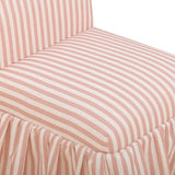 Gertrude Striped Performance Linen Skirted Dining Chair - Pink