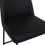 Sydney Performance Vegan Leather Counter Stool - Set of 2 - Black