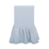 Gertrude Striped Performance Linen Skirted Dining Chair - Blue
