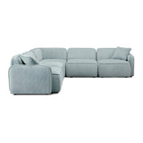 Travie 5-Piece Modular L-Sectional - Sea Blue