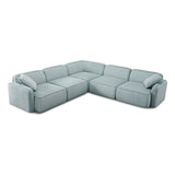 Travie 5-Piece Modular L-Sectional - Sea Blue