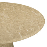 Cynthia 54" Concrete Indoor/Outdoor Dining Table - Light Emperador Marble