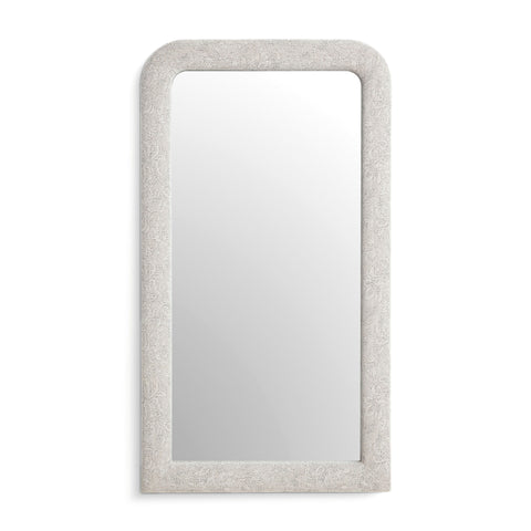 Heidi 43"X78" Upholstered Oversized Floor Mirror - Neutral Floral