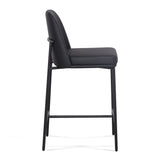 Sydney Performance Vegan Leather Counter Stool - Set of 2 - Black