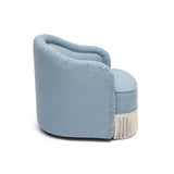 Pamela Tasseled Lounge Accent Chair - Blue