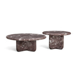 Juju 2-Piece Faux Marble Indoor/Outdoor Nesting Coffee Table Set - Red Levanto