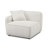 Travie Modular Corner Armchair - White Sand / LAF