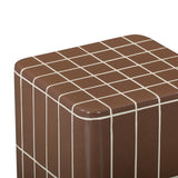 Tatiana Square Concrete Indoor/Outdoor Side Table - Terracotta