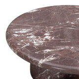 Juju 2-Piece Faux Marble Indoor/Outdoor Nesting Coffee Table Set - Red Levanto