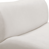 Zenith 116.5" Contract-Grade Upcycled Fabric Modular Sofa - Cream