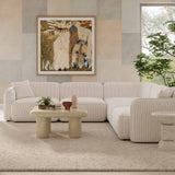 Travie 5-Piece Modular L-Sectional - White Sand